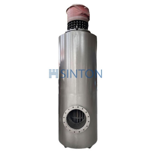 Vertical pipeline electric heater used for exhaust gas treatment