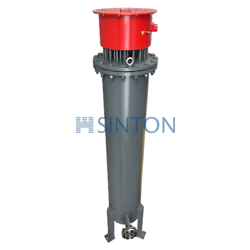 Vertical pipeline electric heater used for exhaust gas treatment