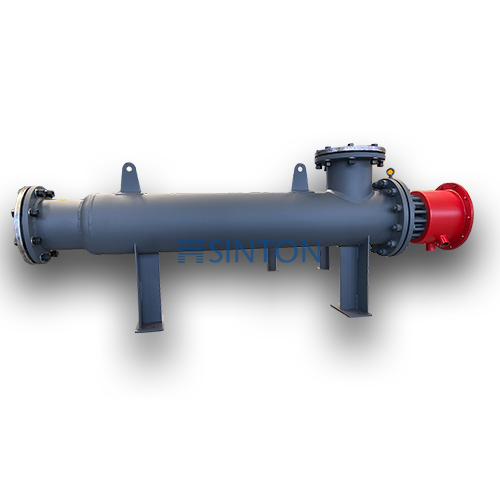 Pipeline heater for crude oil heating